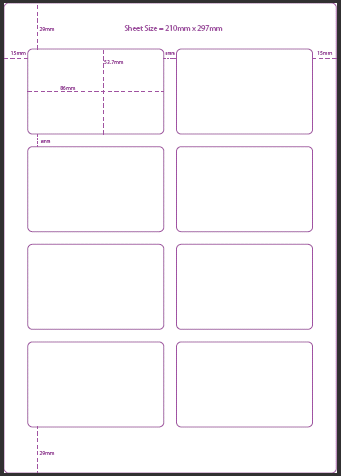A4 8up Card Template